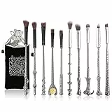 Set di pennelli da trucco per punto Lilo e Stitch, set di pennelli cosmetici per ombretti in polvere, blush, labbra, set di pennelli per trucco Kawaii portatile (H P Wizard Bacchetta 10 Pcs)
