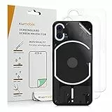 kwmobile 3x Pellicola Protettiva Posteriore Compatibile con Nothing Phone (1) - Pellicola Protezione Trasparente Retro Smartphone - Film Protettivo Antigraffio