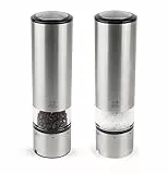 Peugeot 2/27162 - Set di macina Pepe e Sale Elis Sense, in Acciaio Inox, uSelect, 20 cm, con Luce e sensore Automatico