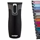 Contigo Tazza Termica West Loop Autoseal, Tazza Caffè da Viaggio in Acciaio Inossidabile, Contenitore Termico a Tenuta Stagna, con Coperchio Privo di BPA, 470ml, Nero (Matte Black)
