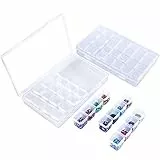 Simuer 28 griglie box diamante ricamo Organizer in plastica trasparente Diamond Painting di scatola Stones divisori scatola organizzatore, valigetta per bigiotteria pillole dolcetti