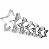 GWHOLE 6 Pz Formine per Biscotti Taglierine del Biscotto in Acciaio Inossidabile per Biscotti Sandwich Taglierine Della Torta (Forma di Albero di Natale)