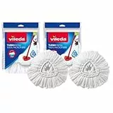 Vileda Easywring e Clean Turbo Classico in Microfibra mop Refill Head, Microfibra, White, Twin Pack
