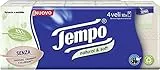 Tempo Fazzoletti Tascabili - 4 Veli Natural & Soft, 10 pacchetti da 9 fazzoletti - 250 g