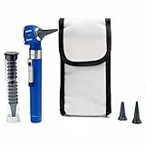 GIMA - Otoscopio Sigma con luce led, in plastica rinforzata leggera e resistente agli urti e in acciaio inox, blu, 31592