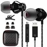 Cuffie USB per Computer 2.5M,ACAGET PC Gaming Cuffie con Filo PC Stereo HiFi In Ear Cuffie PC USB conMicrofono Cancellazione del Rumore Controllo del Volume per Computer/PC/Mac/Laptop/Chromebook/PS4/5