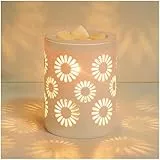 SALKING Bruciatore per Oli Essenziali e Cere fonde, Lampada profumata in Ceramica con Lampadina Edison da 25w, Perfetta Idea Regalo