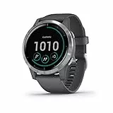 Garmin Vivoactive 4 Smartwatch GPS, Music, Garmin Pay, Wi-Fi, Diametro: 4,5 cm, Lunghezza: ca. 24 cm, Grigio (Grey Silver)