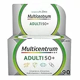 Multicentrum Adulti 50+, Integratore Alimentare multivitaminico-multiminerale con Vitamine B, 90 Compresse