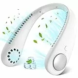 Ventilatore USB da Collo Portatile, Silenzioso Con 2600mAh Ricaricabile Batteria, 3 Velocità Senza Lama per Ufficio,Viaggi, Aria Aperta e Sport