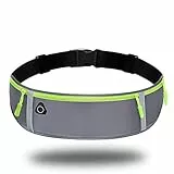 Cintura da corsa regolabile Marsupio Sportivo impermeabile Tasche da Corsa di grande capacità con strisce riflettenti e foro per le cuffie Ideale per la corsa e le attività all'aperto