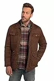 JP 1880 Giacca trapuntata per l'outdoor in micro suede con collo da camicia, tante tasche e fodera calda ambra 4XL 820712670-4XL