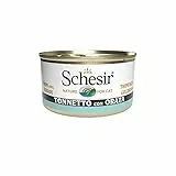 Schesir, Cibo Umido per Gatti Adulti al Gusto Tonnetto con Orata, Filetti in Morbida Gelatina - Totale 2,04 kg (24 Lattine da 85 gr)