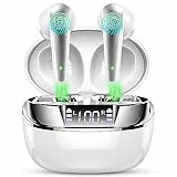 Cuffie Bluetooth, Auricolari Bluetooth 5.3 Cuffie Wireless In Ear Stereo HiFi con 4 Mic, Mini Cuffiette Bluetooth ENC Cancellazione Rumore, 56 Ore Cuffie Senza Fili Sport, LED Display/IP7 Impermeabile