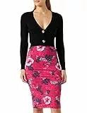 Pinko Gracile Gonna Jersey Stampa Hi, Yn3_Mult.Fuxia/Rosa, XXS Donna