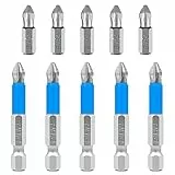 Qrity Set di Punte per Cacciaviti a Croce Magnetiche, Cacciavite a Croce, Punta per Trapano Elettrico, 5 Pezzi PH2 x 25 mm, 5 Pezzi PH2 x 50 mm