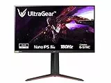 LG 27GP850P UltraGear Gaming Monitor 27' QHD NanoIPS HDR 400, 2560x1440, 1ms, G-Sync Compatible, AMD FreeSync Premium Pro 180Hz, HDMI 2.0 (HDCP 2.2), Display Port 1.4, USB 3.0, AUX, Flicker Safe, Nero