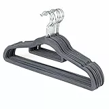 Beldray LA063779BLKEU-Confezione da tre grucce per pantaloni a quattro livelli con rivestimento vellutato, appendiabiti, gruccia per pantaloni salvaspazio, nero, appendiabiti per pantaloni