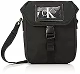 Calvin Klein Jeans Cargo Flap Reporter18, Borsa Uomo, Nero, One Size