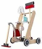 Bayer Chic 2000-Carrello Bambini, Pulizia in Legno, Carrello Scopa con aspirapolvere e Accessori, Colore Mehrfarbig, 277 01