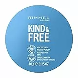 Rimmel London, Cipria Compatta Idratante KIND & FREE, con Aloe Vera e Tapioca, senza Talco, Cruelty-Free e Vegano, Tonalità 20 Light, 10 g