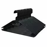 PORTENTUM Grucce in Plastica Riciclata 100%, Confezione da 50, Nero. Per Tutti i Tipi di Vestiti, Gancio girevole 360º, Salvaspazio, Porta Accessori, Ganci per Abiti, Camicette e Gonne, Made in Spain