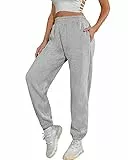 Nadeer Pantaloni Sportivi Donna, Larghi Pantaloni Fitness Donna Tasche Vita Alta Sportivo Palestra Pantaloni Sportivi da Jogger Pantaloni Lounge Lunghi Fascia Elastica in Vita e alla Caviglia