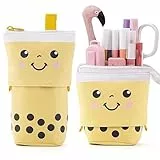 Ambolio Astuccio Telescopico Astuccio Portapenne Scuola Astuccio Piccolo Studenti Cartoleria Sacchetti Portapenne per studenti, bambino, bambina e ufficio(Giallo)