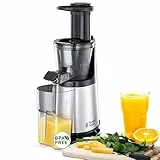 Russell Hobbs Estrattore frutta e verdura, estrattore, frutta, verdure, erbe aromatiche, Estrazione Succo a Freddo, Acciaio, 2 Filtri, Funzione Reverse, Affetta frutta Congelata, 150W, 25170-56