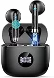 zakotu Auricolari Bluetooth 5.3 Stereo HiFi con HD Microfono, 40 Ore di Riproduzione Cuffie Wireless In Ear con Display LED