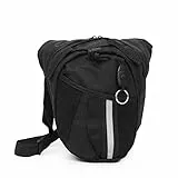 HXYIYG Marsupio Gamba Moto,Marsupio Moto da Gamba Borsa per Goccia in Nylon Coscia per Uomo Donna in Vita Pack Moto Bike Ciclismo Viaggio Sport all' Aperto Sport Fanny Pack (Color : Black)