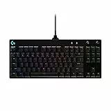Logitech G PRO TKL Tastiera Gaming Meccanica, GX Blue Clicky Switch, LIGHTSYNC RGB, Design Portatile Tenkeyless, Pensato per Esport Gaming, Micro Cavo USB Rimovibile, QWERTY ITA Layout, Nero