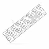 MATIAS CORPORATION Partner Apple Tastiera Alluminio con Cavo Layout ITA, Tastiera Italiana (QWERTY) con filo Gaming con Controllo Volume e Hub 2 porte Usb,Tastierino Numerico, per Mac e PC