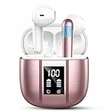 Cuffie Bluetooth, Auricolari Bluetooth 5.3 Stereo HiFi con 4 HD Mic, 48Ore Mini Cuffie Wireless in Ear IP7 Impermeabili, 3g Ultra Leggero, LED Display, Cuffiette Bluetooth Senza Fili per Android IOS