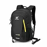 SKYSPER Zaino da Hiking 20L, Zaino Sportivo Impermeabile Zaino Montagna per Viaggio Escursionismo Trekking Uomo e Donna, Nero senza copripioggia