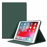 VAGHVEO Custodia per iPad 10,2 Pollici 2021 9a Generazione/ 8a Gen 10,2 2020/ 7a 2019, Air 10,5 / Pro 10.5 2017 Smart Case [Auto Svegliati/Sonno] con Morbido TPU Silicone Cover Posteriore, Verde Scuro