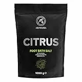 Sale per Pediluvio di Agrumi 1000g - Pediluvio al Sale Marino Naturale - Sali da Pediluvio con Olio Naturale di Limone e Arancia - Pediluvio - Unghie - Pedicure - Sali Profumati da Bagno
