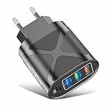 Caricatore USB C da Muro (3 Porte 2.4 + 1 porta PD 2.4) Caricatore Usb Multiplo - Presa USB C Multipla per iPhone 12 XR XS Max XR 8, iPad, Samsung Galaxy S8 S9 Huawei P30 P20 HTC LG Motorola Nokia