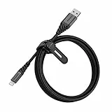 OtterBox cavo USB-A a Lightning, di ricarica Premium intrecciato e ultra resistente per iPhone e iPad, certificato MFi, ultra robusto, testato per pieghe e flessibilità, 2M, Nero