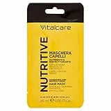 Vitalcare | Nutritive - Maschera Capelli Nutriente e Ristrutturante, Trattamento per Capelli Secchi e Spenti, con Ceramidi Vegetali e Pantenolo, 25 ml