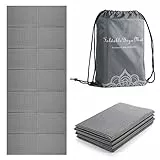 Avoalre Tappetino Yoga Antiscivolo Pieghevole 183 * 80CM, Tappetino Yoga Antiscivolo in PVC Spesso 6 mm Facile da Piegare per Fitness Yoga Esercizio Pilates Sport per Donna Uomini Bambino, Grigio