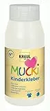 KREUL 24383 - Colla per bambini Mucki bottiglia da 750 ml Idrosolubile, senza solventi, senza PVC, inodore, versatile, senza parabeni, senza glutine, senza lattosio, vegana, lavabile e trasparente