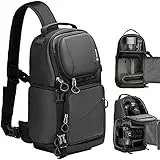 TARION TR-S Borsa a tracolla per fotocamera, Borsa da viaggio impermeabile Borsa fotografica Zaino fotografico Borsa a tracolla per fotocamera con copertura antipioggia per obiettivo