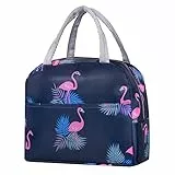 jjshund Borsa isotermica, portatile pranzo box isotermico, impermeabile, borsa per il pranzo fresca, per scuola, ufficio, campeggio, picnic, donna, uomo (blu marino)