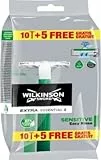 Wilkinson Extra 2 Sensitive Rasoio Usa e Getta, 15 Pezzi