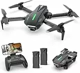 DEERC D70 Mini Drone con 1080P HD Telecamera per Bambini Adulti, FPV Quarcottero RC Pieghevole per Ragazzi Ragazze con Modalità Headless, Tap Fly, 360° Flips, Controllo Vocale e Gestuale, 2 Batterie