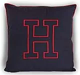 Tommy Hilfiger CUSCINO ARREDO CM 40 x 40 CERNIERA CUSCINI LETTO DIVANO 100% PERCALLE PURO COTONE (NAVY)