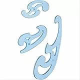 Arda 41200 - Set Curvilinee, Azzurro trasparente, Confezione da 3 Pezzi