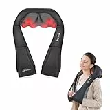 Snailax Corporation Massaggiatore Cervicale Collo con Calore, 3D Shiatsu Spalle e Collo Profondo per Collo, Spalle, Schiena, Schiena Elettrico, Regalo per Donna e Uomo