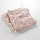 douceur d'intérieur, Telo doccia 70 x 130 cm Blush, 100% cotone, Excellence Bio